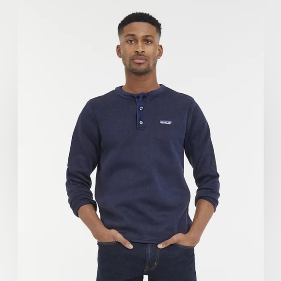 Patagonia Mens Better Sweater® Henley Pullover L Blue - Picture 1 of 9